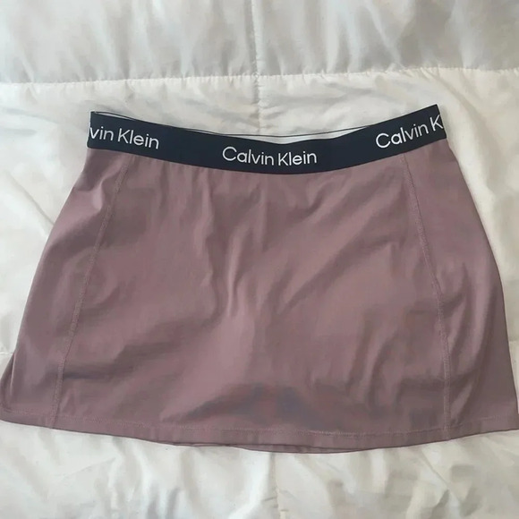 Calvin Klein Performance A-Line Logo Skort Sz L Tennis Golf - Picture 1 of 4